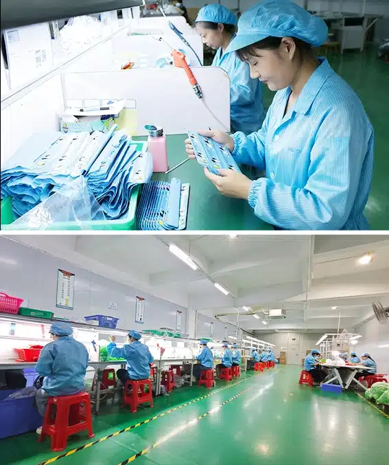 Manual inspection and assembly of custom silicone products by skilled workers