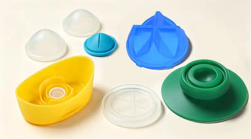 Silicone slit valves for precise dispensing applications