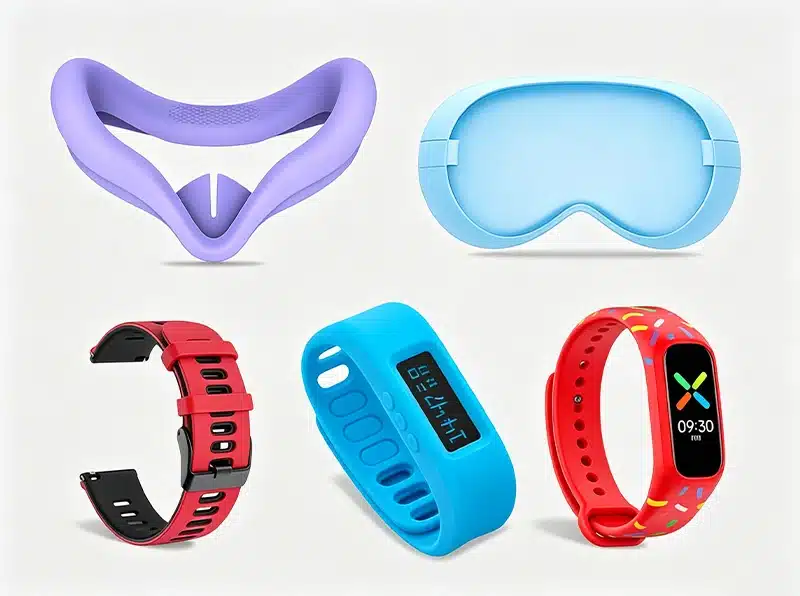 Silicone sports watch straps and wearable accessories
