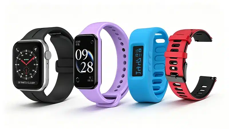 Custom smartwatch silicone band for fitness and wearables