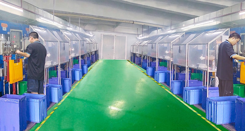 Medical silicone compression molding and liquid silicone rubber molding production line for healthcare device components.