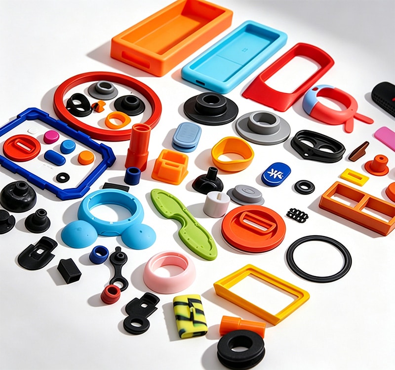 Custom silicone components and precision molded parts for instrumentation and measurement equipment, including gaskets, seals, and protective covers.