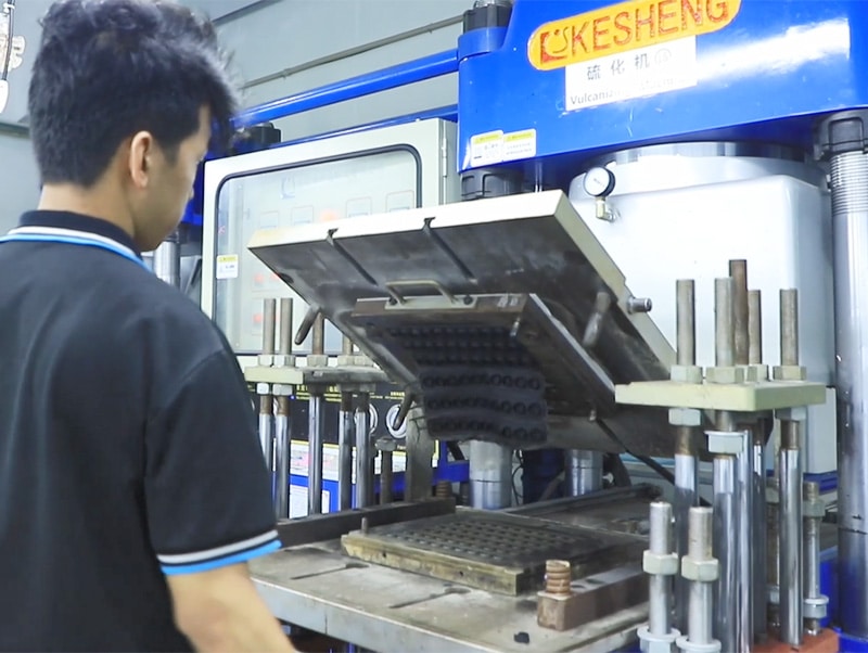 Custom silicone compression molding process for automotive silicone parts
