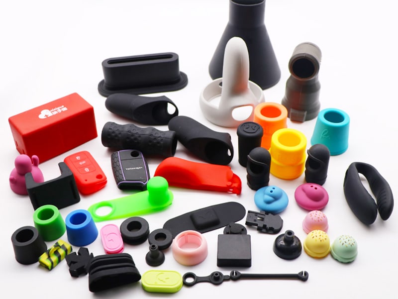 Custom silicone vibration damping parts and molded components