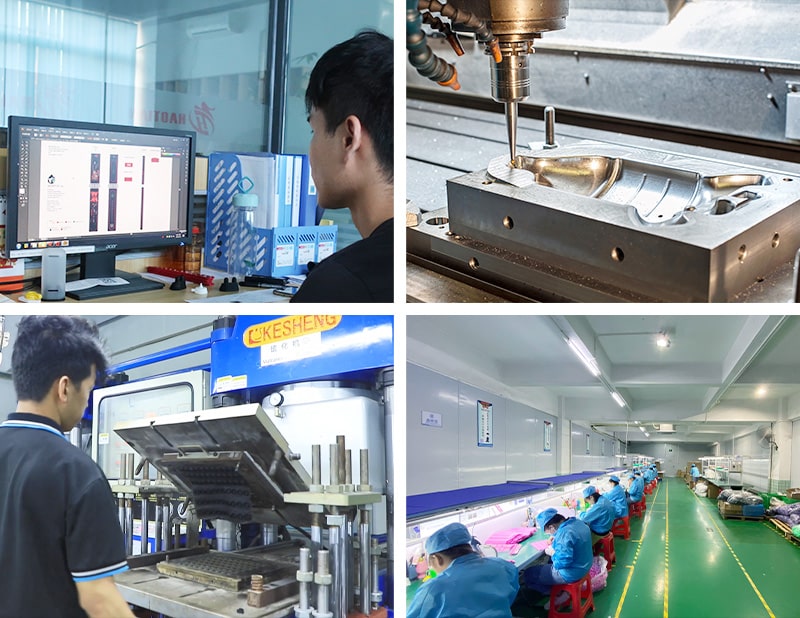 Full-service OEM and ODM support for custom silicone parts, including design, prototyping, molding, assembly, and quality assurance.