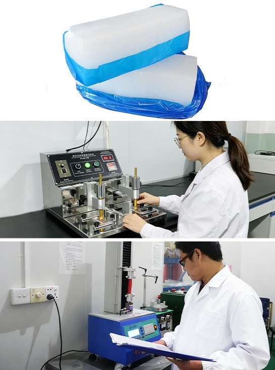 Silicone raw materials, laboratory testing, quality inspection, and performance validation for consumer electronics silicone components.