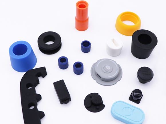 Industrial silicone vibration damping parts and shock-absorbing components for machinery and equipment.