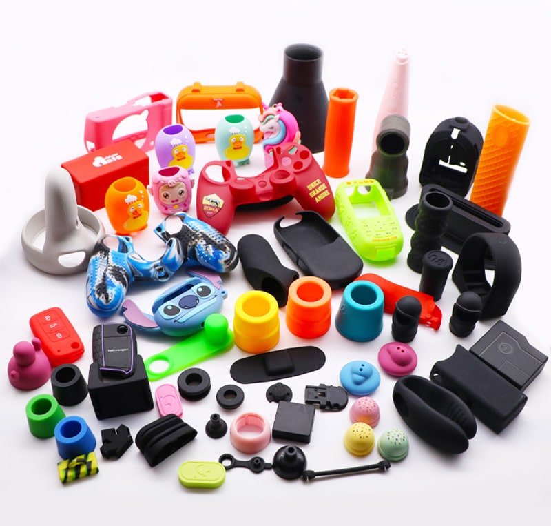 Silicone components in measurement devices demonstrating flexibility, durability, insulation, and precision sealing for instrumentation applications.